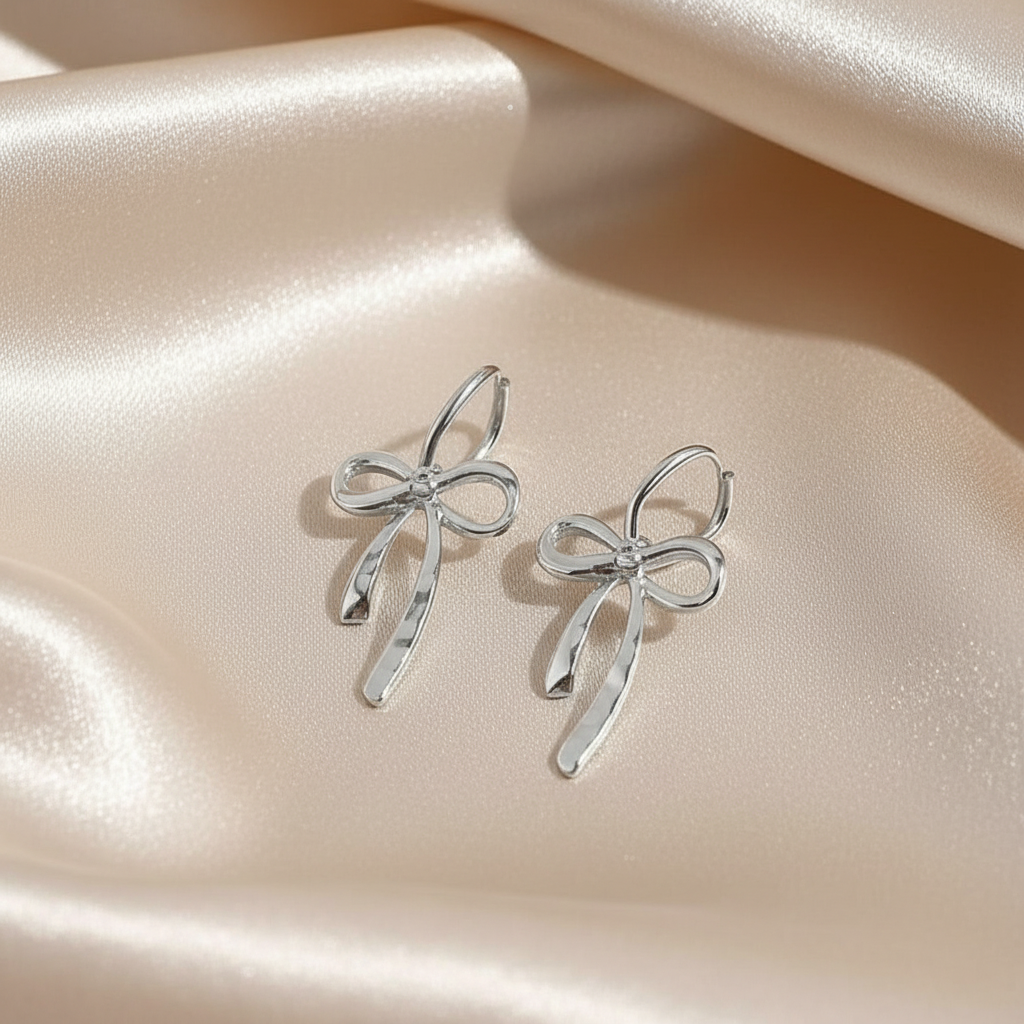 Creolen met Strik (zilver)