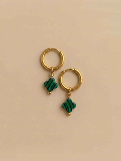 Oorbellen Emerald Bloom